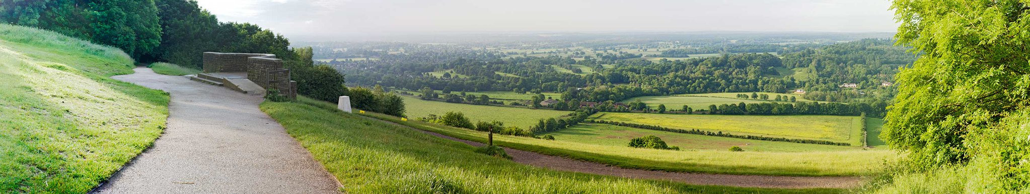 Panorama from Box Hill, Surrey